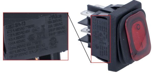 ΔΙΑΚΟΠΤΗΣ ROCKER ON-OFF 20A 250V