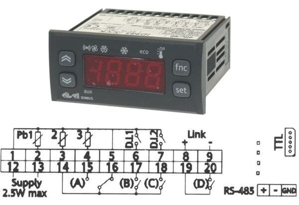 ΘΕΡΜΟΣΤΑΤΗΣ ΗΛΕΚΤΡΟΝΙΚΟΣ ID985 S/CK NTC 95-240V BUZ