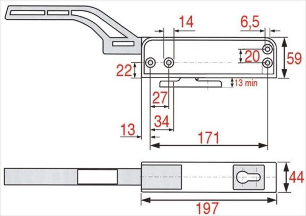 ΚΛΕΙΣΤΡΟ 2225 DX-SX ΚΟΜΠΛΕ ΠΡΑΣΙΝΟ