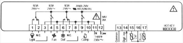 ΗΛΕΚΤΡΟΝΙΚΟ XW60L-5N0C1 230V NTC