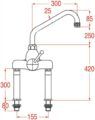 TWO-HOLE COUNTERTOP MIXER