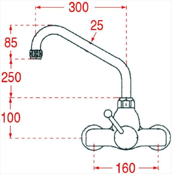 WALL MOUNTED SINGLE-LEVER MIXER
