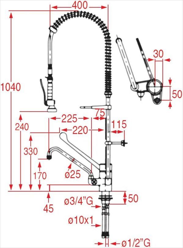 SINGLE-HOLE LEVER SHOWER UNIT