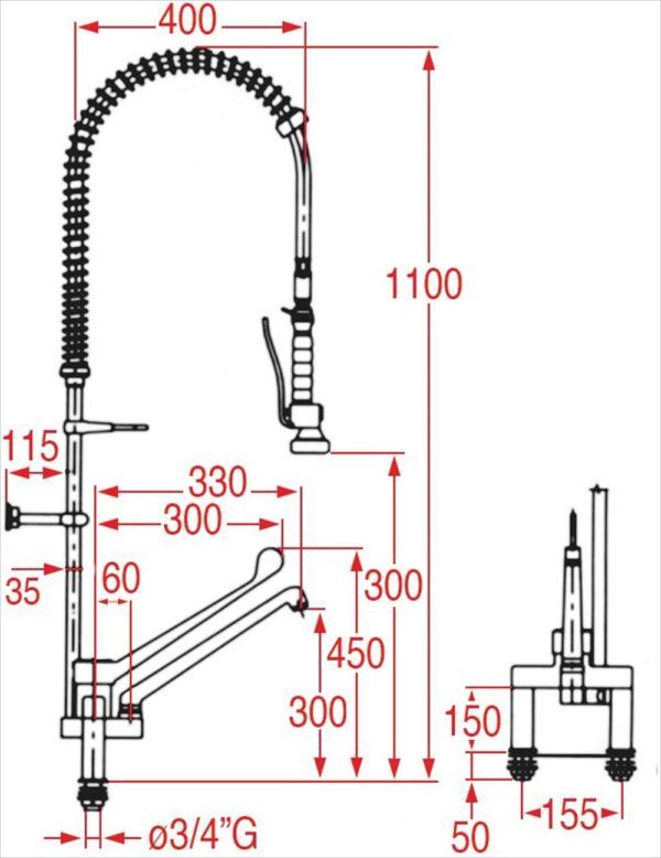 TWO-HOLE SHOWER