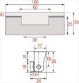 CHROME-PLATED HINGE 100 mm