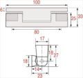 CHROME-PLATED HINGE 100 mm