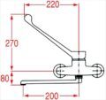 TWO-HOLE SINGLE-LEVER MIXER o 3/4"F