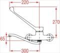TWO-HOLE SINGLE-LEVER MIXER WALLMOUNTED