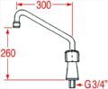 TWO-HOLE MIXER TAP o 3/4"
