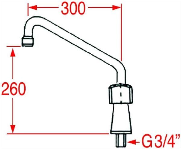 TWO-HOLE MIXER TAP o 3/4"