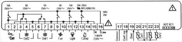 TERMOSTATO XW264L 5N0C0 NTC 230V