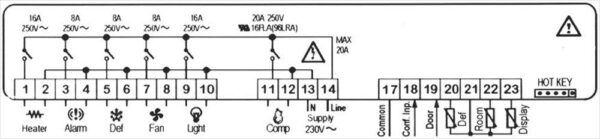 CONTROLLORE XW271L-5N0C0 230V