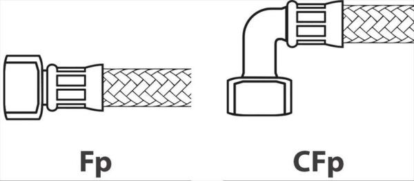 ΣΩΛΗΝΑΣ ΠΑΡΟΧΗΣ FLEX 3/8'' Fp x Cfp 370mm