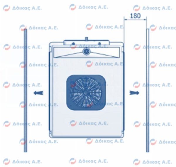 ΑΕΡΟΨΥΚΤΗΡΑΣ ELVICON DFE03R 3/4hp ΟΡΟΦΗΣ ΔΙΠΛΗΣ ΡΟΗΣ