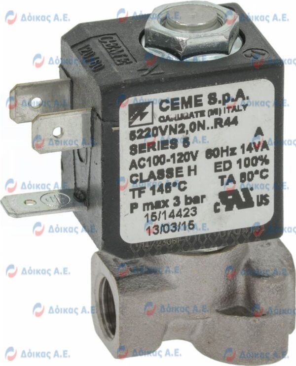 ΗΛΕΚΤΡΟΒΑΛΒΙΔΑ 2 ΔΡΟΜΩΝ CEME 1/8" 120V