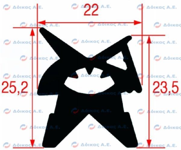 ΦΛΑΝΤΖΑ ΠΟΡΤΑΣ ΦΟΥΡΝΟΥ 450x460mm
