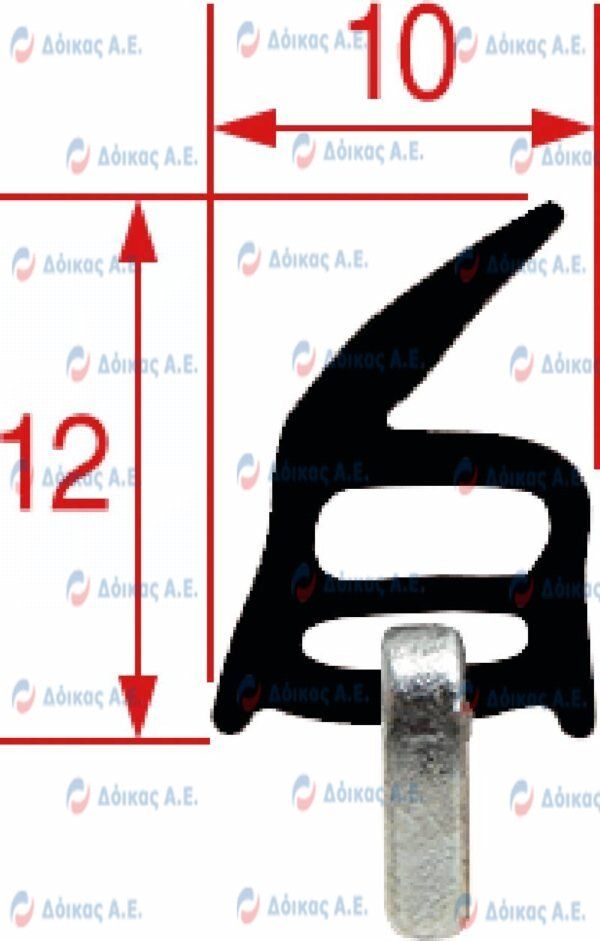 ΦΛΑΝΤΖΑ ΠΟΡΤΑΣ ΦΟΥΡΝΟΥ 460x220mm - GN070