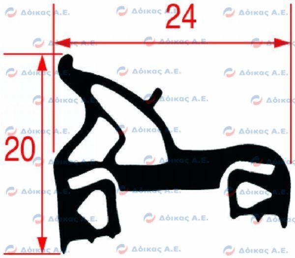 ΦΛΑΝΤΖΑ ΠΟΡΤΑΣ ΦΟΥΡΝΟΥ 635x430mm