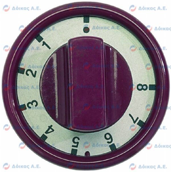 MANOPOLA TERMOSTATO GBR 0-8 ROSSA ψ76 mm