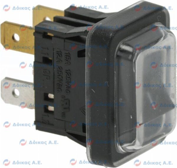 ΔΙΑΚΟΠΤΗΣ ΜΑΥΡΟΣ ΜΕ ΚΑΛΥΜΜΑ 12Α 250V