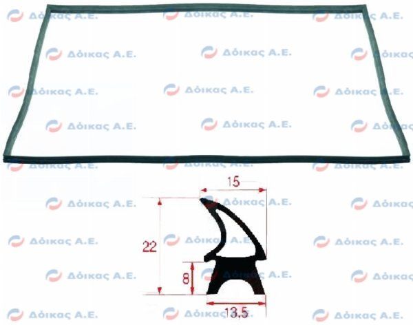 OVEN DOOR GASKET 865x645 mm