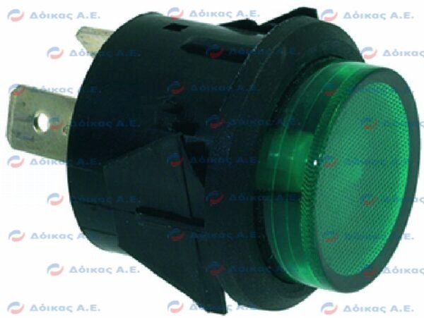 GREEN INDICATOR LAMP 220V ψ 25 mm