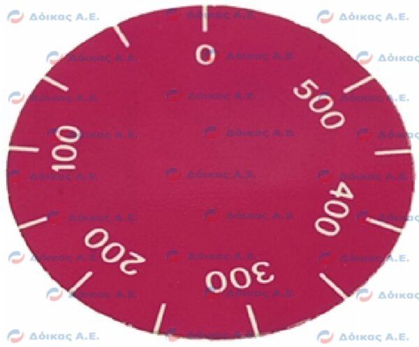 0-500°C KNOB RED LABEL