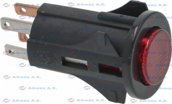 ΜΠΟΥΤΟΝ ΣΤΡΟΓΓΥΛΟ ΚΟΚΚΙΝΟ 3Α 250V