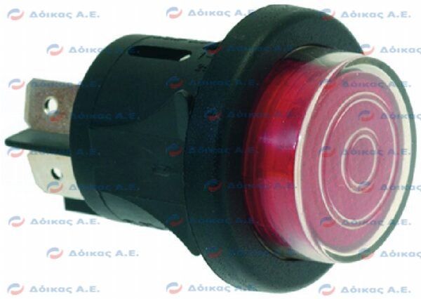 RED BIPOLAR SWITCH 16A 250V