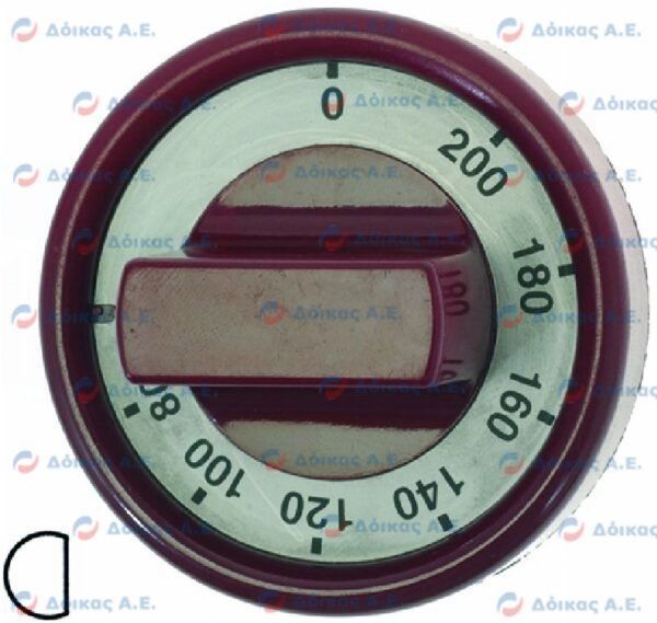 MANOPOLA TERMOSTATO EF90 ROSSO ψ 75 mm
