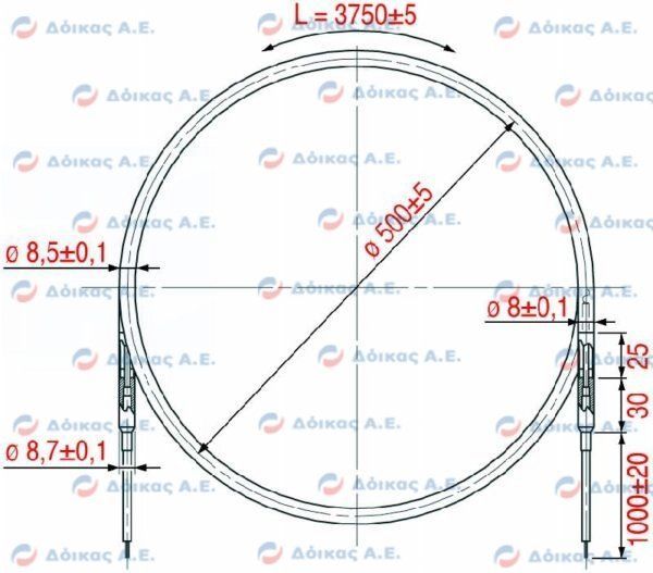 ΑΝΤΙΣΤΑΣΗ ΣΤΟΙΧΕΙΟΥ 3750mm 1400W 230V
