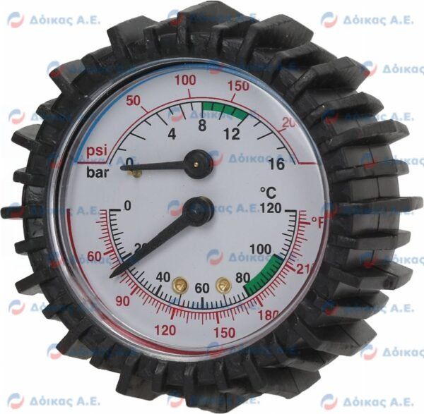 ΘΕΡΜΟΜΕΤΡΟ-ΜΑΝΟΜΕΤΡΟ 1/4 0-16 bar/0-120°C