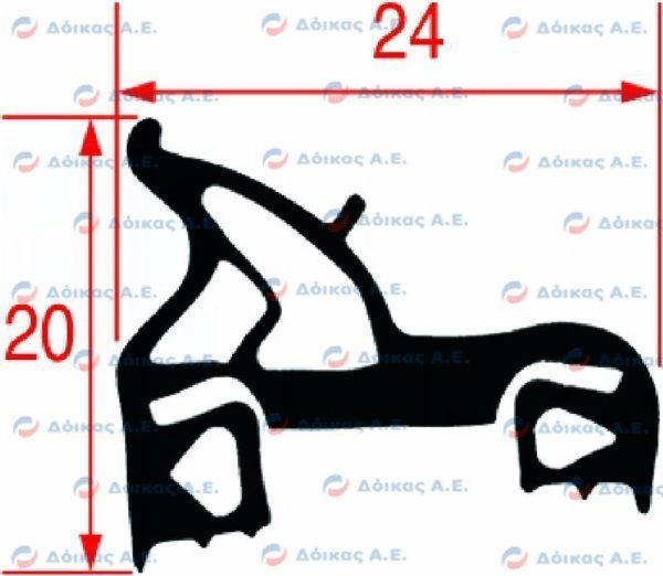 ΦΛΑΝΤΖΑ ΠΟΡΤΑΣ ΦΟΥΡΝΟΥ 720x640mm
