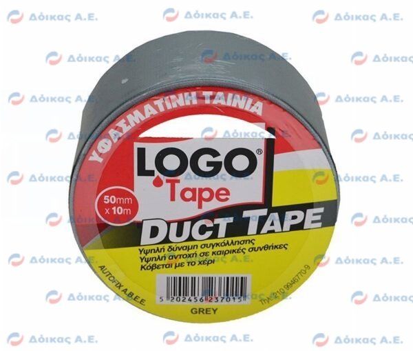 ΤΑΙΝΙΑ ΥΦΑΣΜΑΤΙΝΗ LOGO 50mm x 10m ΓΚΡΙ