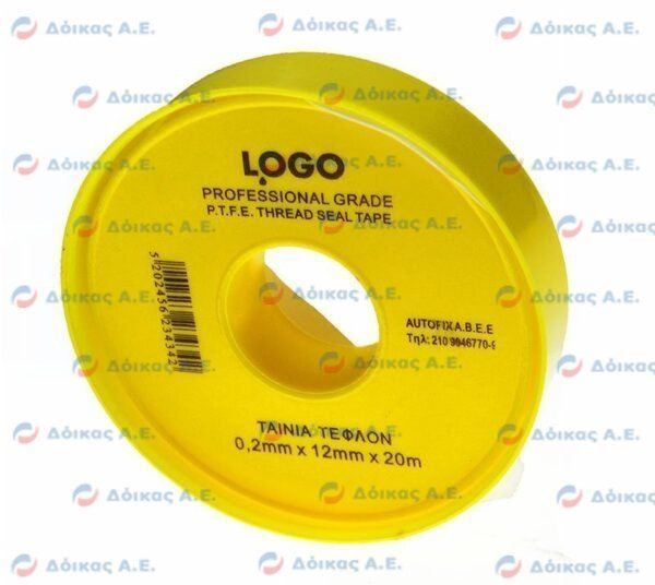 ΤΑΙΝΙΑ ΤΕΦΛΟΝ LOGO PTFE 0,2mmx12mmx20m