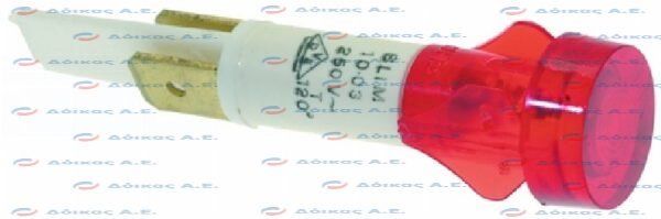 ΛΥΧΝΙΑ ΕΝΔΕΙΚΤΙΚΗ ΚΟΚΚΙΝΗ Φ10/13ΜΜ 250V