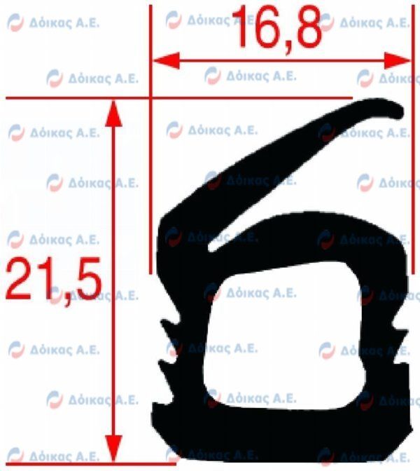 ΦΛΑΝΤΖΑ ΠΟΡΤΑΣ ΦΟΥΡΝΟΥ KIT 1000 mm