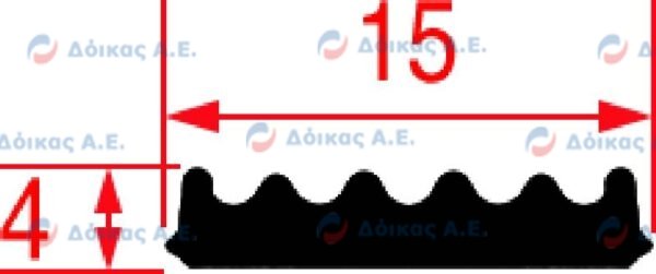 ΦΛΑΝΤΖΑ ΠΟΡΤΑΣ ARMAFLEX 15x4 mm (ΣΥΣΚ. 1MT)