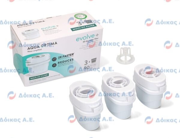 ΦΙΛΤΡΟ ΝΕΡΟΥ AQUA OPTIMA EVOLVE+ (ΣΥΣΚ.3ΤΜΧ) ME ΑΝΤΑΠΤΟΡΑ ΚΑΝΑΤΑΣ BRITA